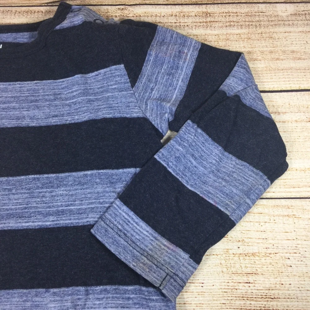 Baby Bgosh Blue Striped Long Sleeve‎ Bodysuit 24M